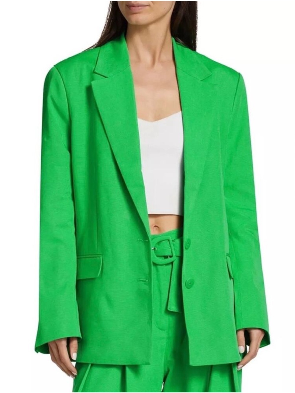 Farm Rio Oversized Bright Kelly Green Blazer Size XL
